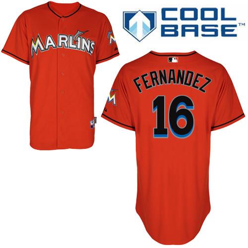 Marlins #16 Jose Fernandez Orange Cool Base Stitched Youth MLB Jersey